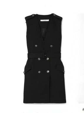 Givenchy Strapless Black Belted Mini Dress